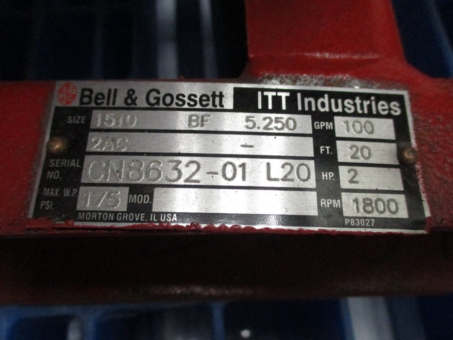 BELL & GOSSETT 1510 BF 5.250 UNMP