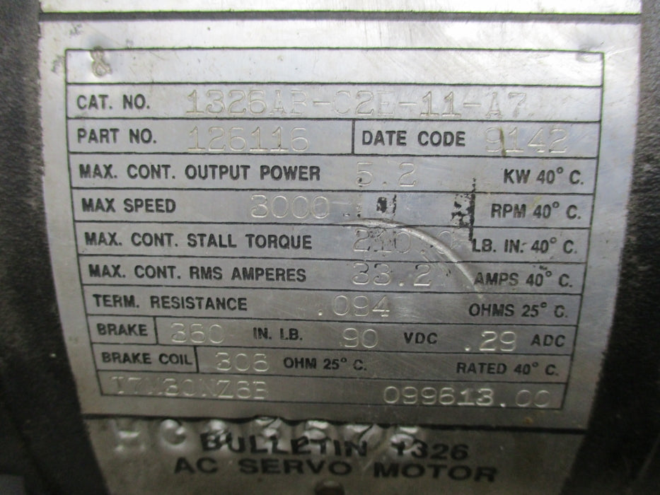 ALLEN BRADLEY 1326AB-C2E-11-A7 UNMP