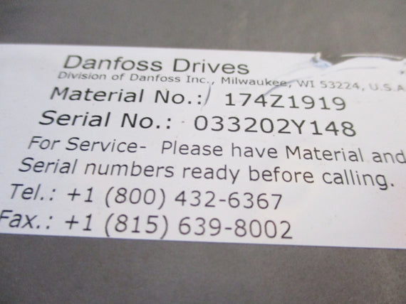 DANFOSS 174Z1919 NSNP