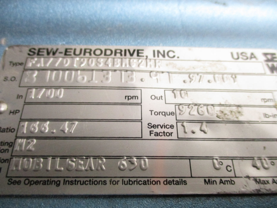 SEW-EURODRIVE DFT90S4BNG2HR NSNP