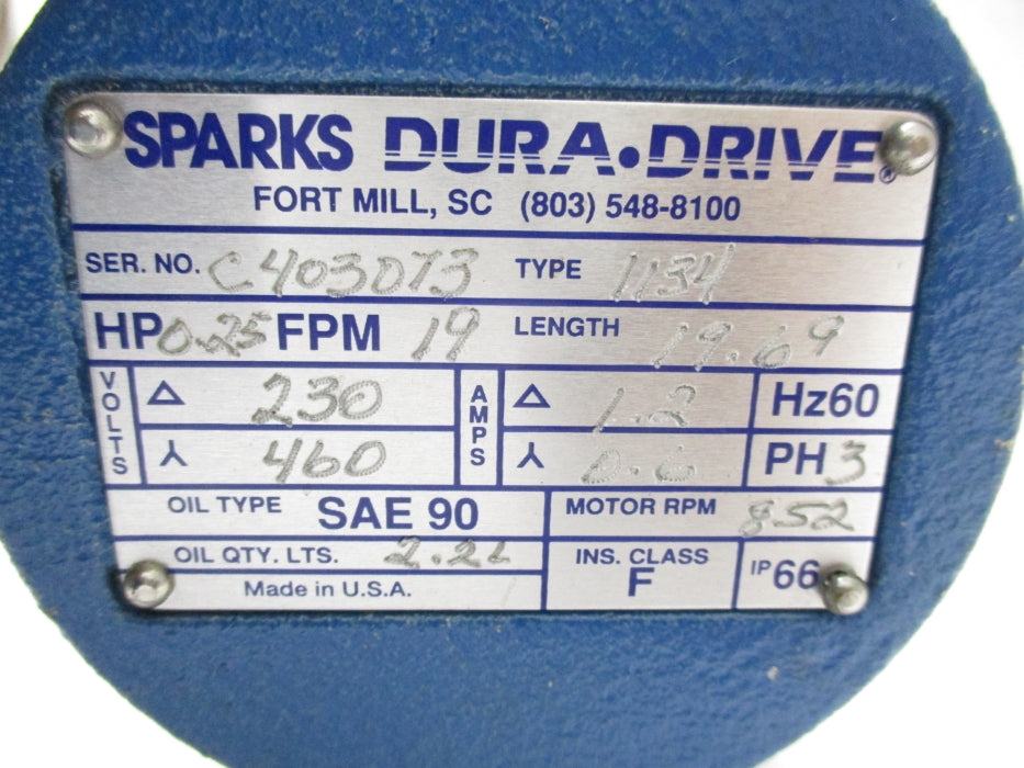 SPARKS 1134 19.69" NSNP