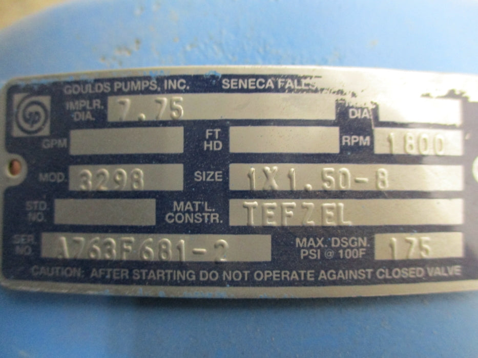 GOULDS PUMP TEFZEL NSNP