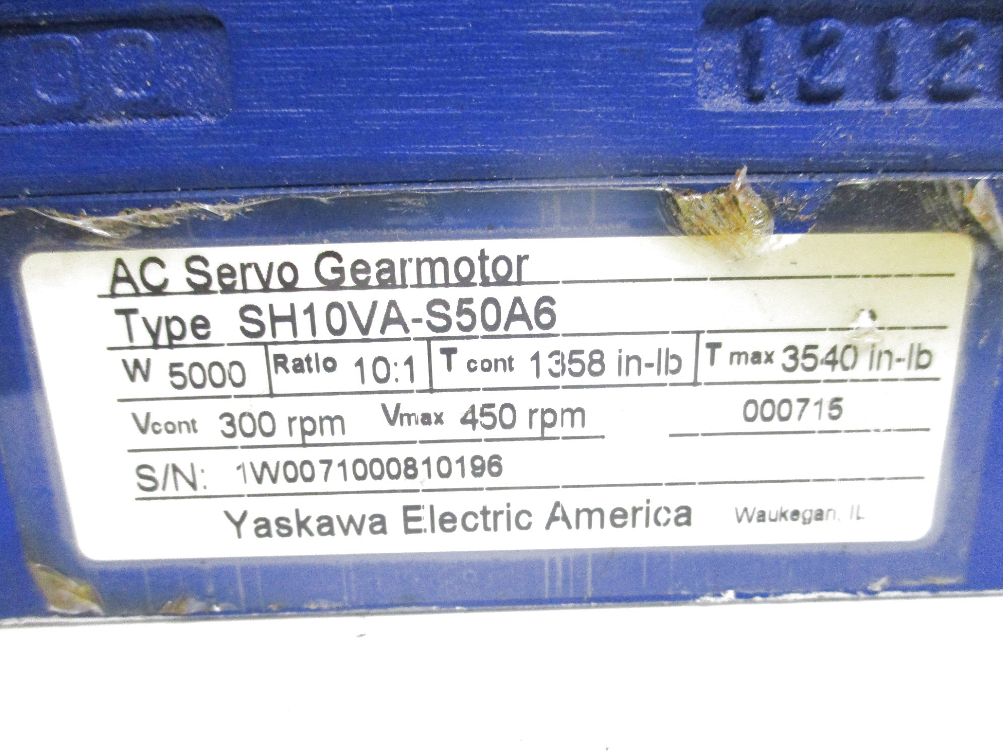 YASKAWA SH10VA-S50A6 UNMP