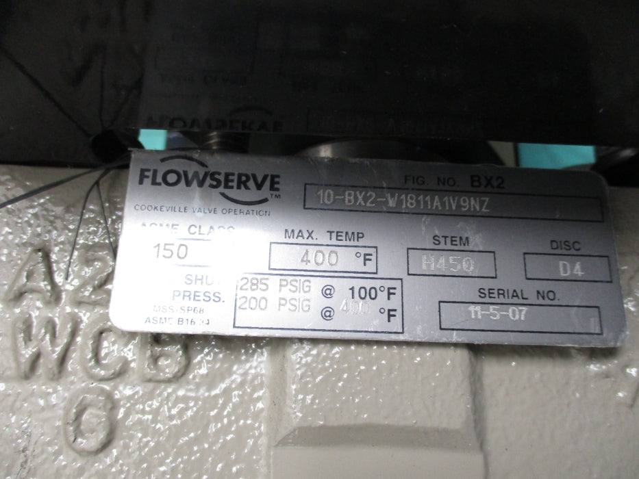 FLOWSERVE B200C07 10-BX2-W1811A1V9NZ 200-285PSIG NSNP