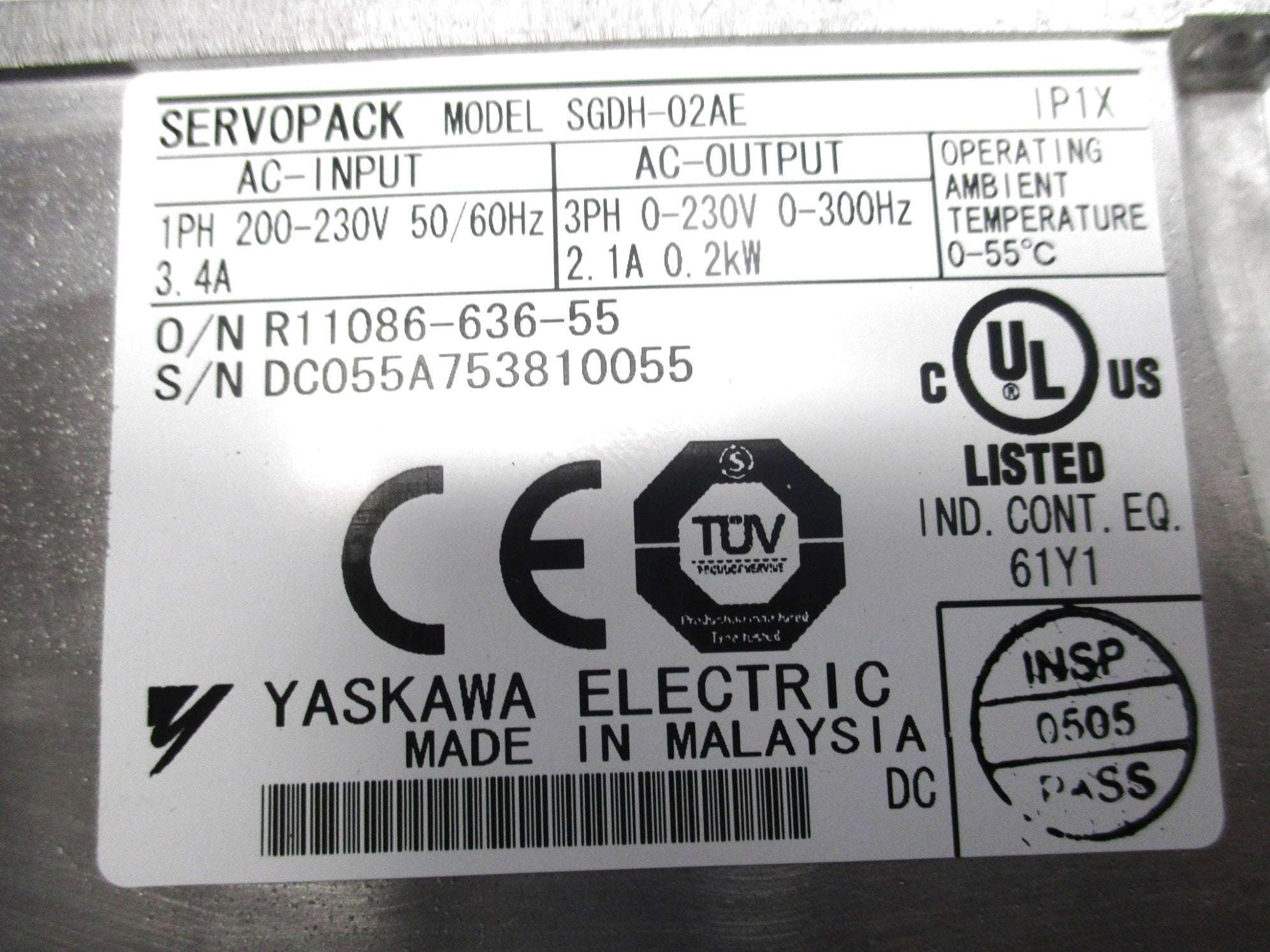 YASKAWA SGDH-02AE UNMP