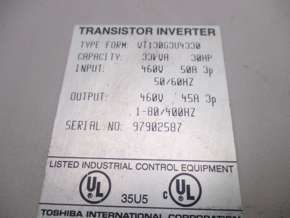 TOSHIBA VT130G3U4330 UNMP