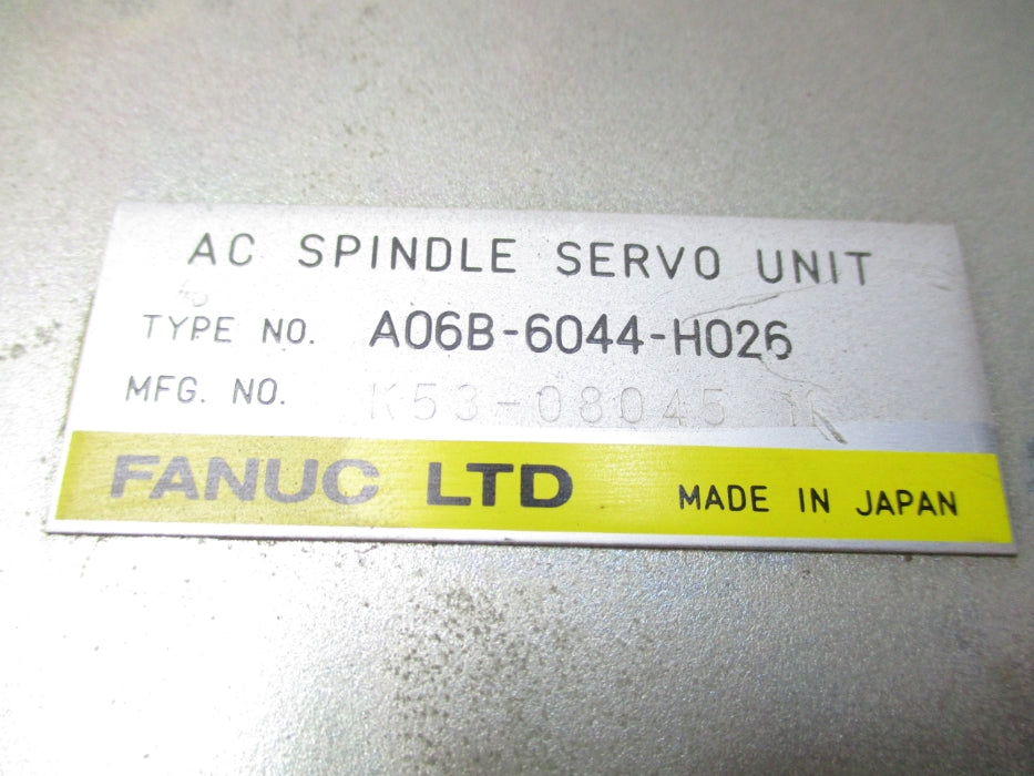 FANUC A06B-6044-H026 UNMP
