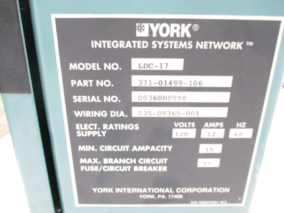 YORK LDC-17 371-01499-106 NSNP