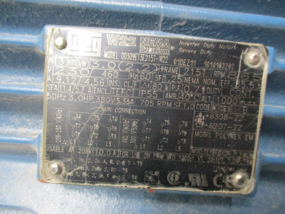 WEG 00309ET3E215T-W22 NSNP