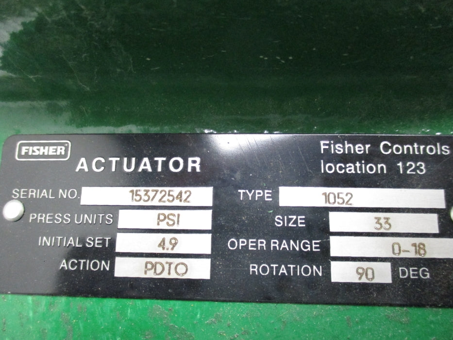 FISHER V-200-1052-3620J 0-18PSI (AS PICTURED) NSNP