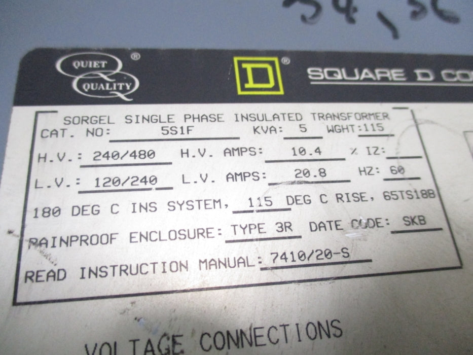 SQUARE D 5S1F 5KVA UNMP