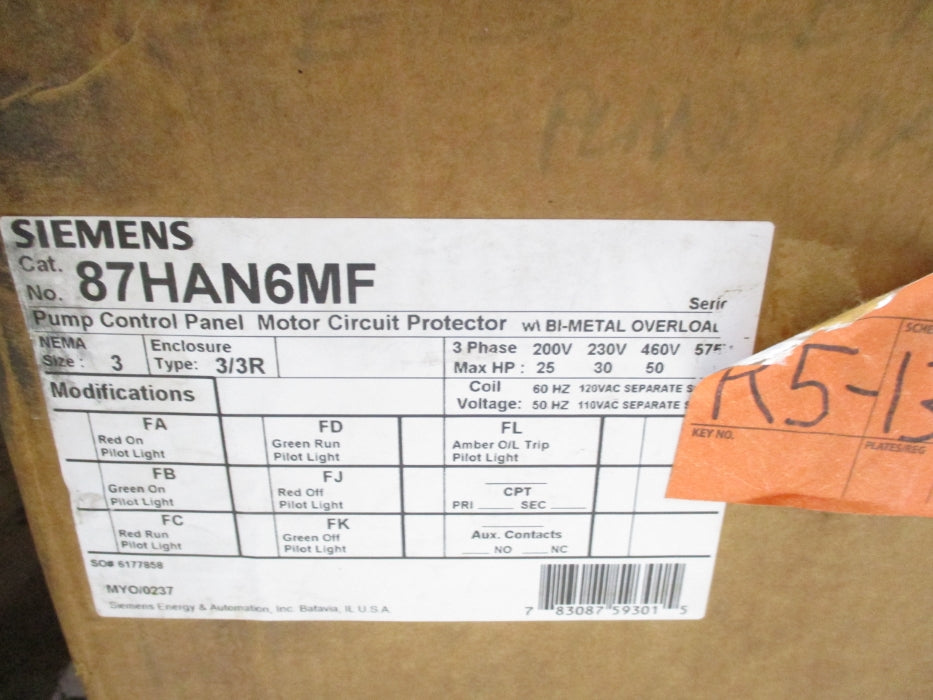 SIEMENS 87HAN6MF SER. B NSMP