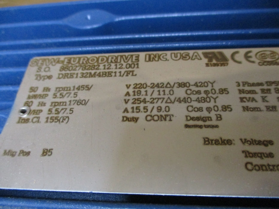 SEW-EURODRIVE DRE132M4BE11/FL NSMP