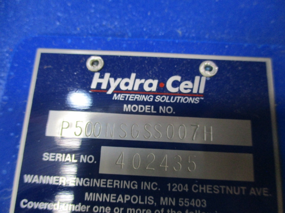 WANNER HYDRA-CELL P500NSGSS007H NSMP