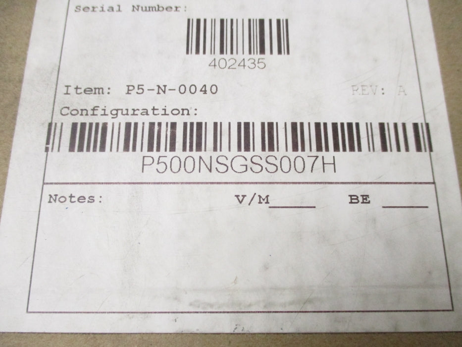 WANNER HYDRA-CELL P500NSGSS007H NSMP