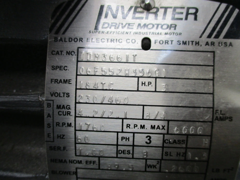 BALDOR IDM3661T NSNP