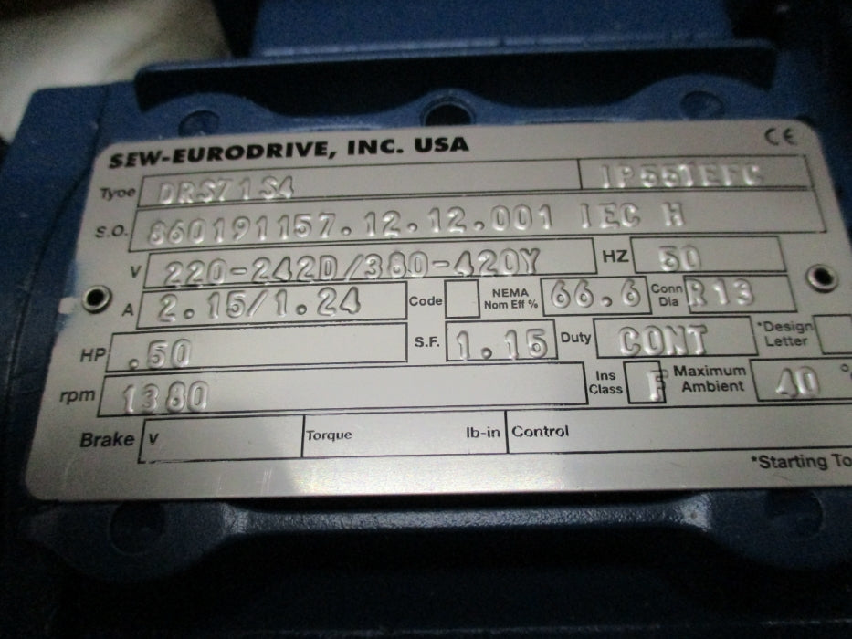 SEW-EURODRIVE R77R37DRS71S4 DRS71S4 NSMP