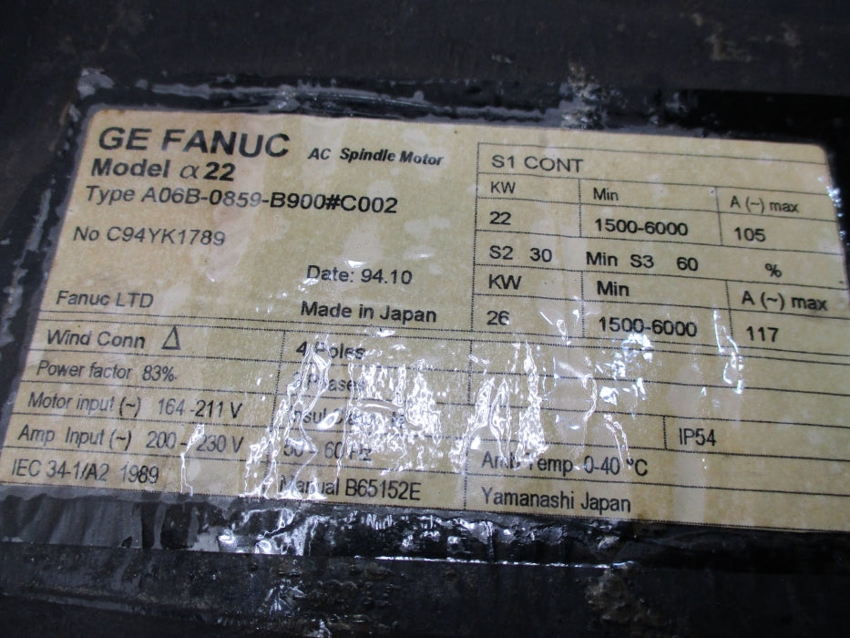 FANUC A06B-0859-B900#C002 NSNP