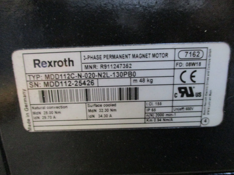 REXROTH MDD112C-N020-N2L-130PB0 R911247352 NSNP