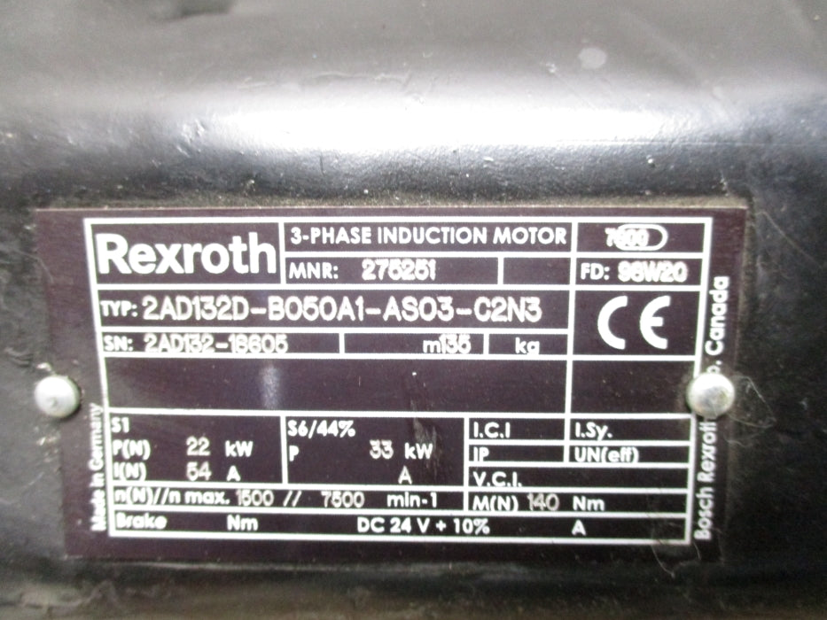 REXROTH 2AD132D-B050A1-AS03-C2N3 275251 NSNP