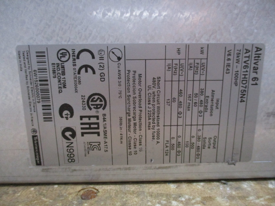 SCHNEIDER ELECTRIC ATV61HD75N4 NSNP