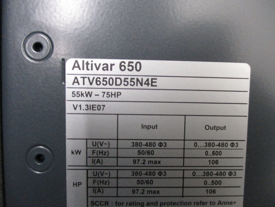 SCHNEIDER ELECTRIC ATV650D55N4E NSMP
