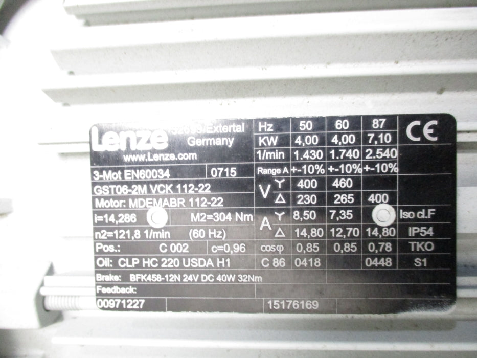 LENZE GST06-2MVCK-112-22 NSNP