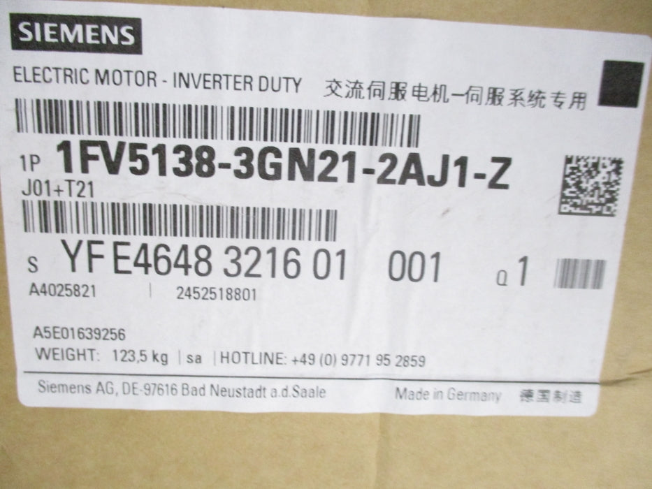 SIEMENS 1FV5138-3GN21-2AJ1-Z NSFS