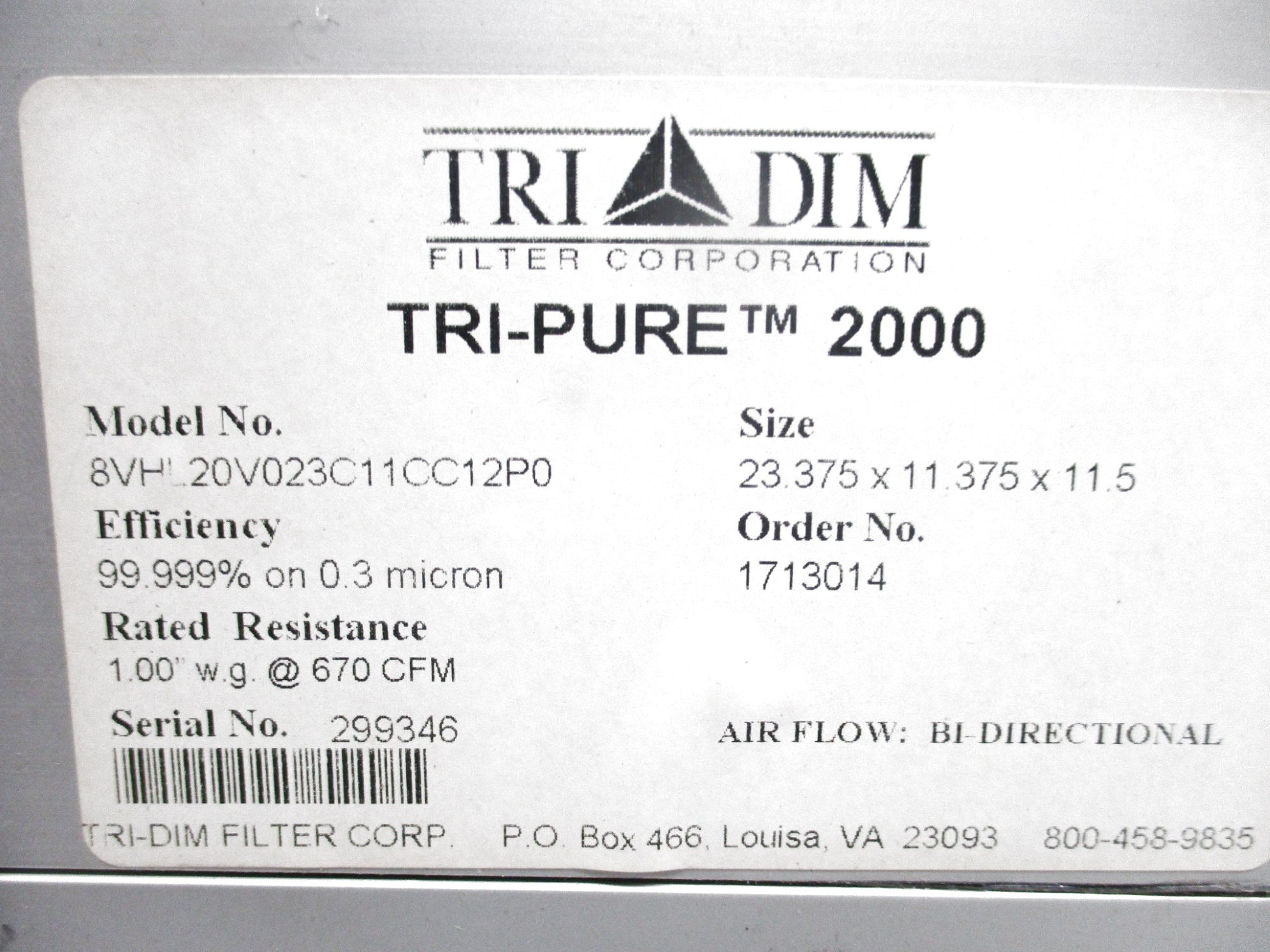 TRIDIM 8HL20V023C11CC12P0 NSMP