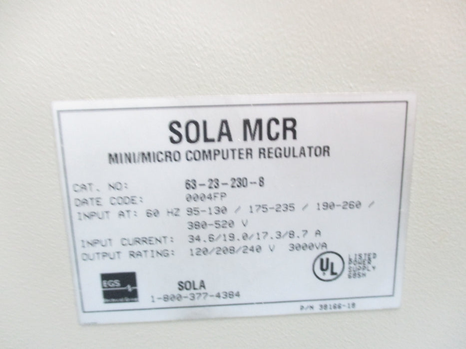 SOLA 63-23-230-8 3000VA NSNP