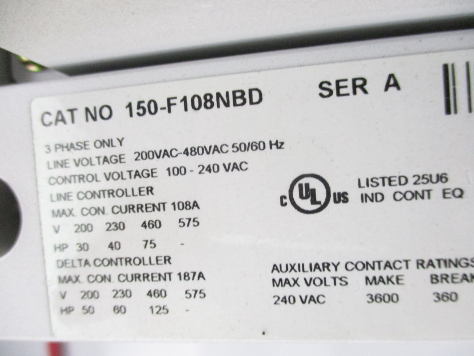 ALLEN BRADLEY 150-F108FBD SER. A 108A NSNP