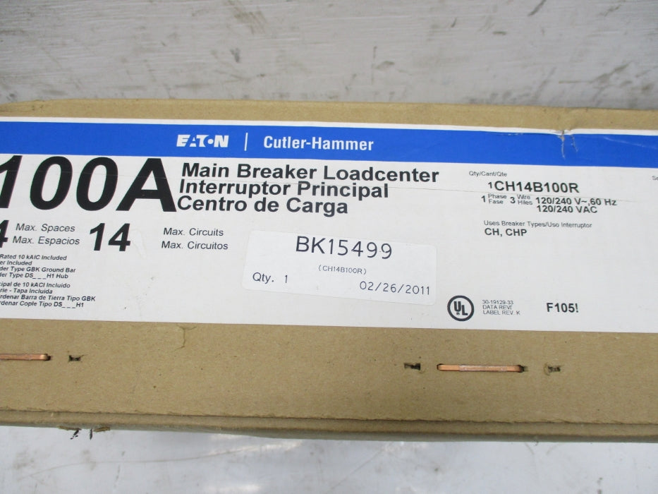 CUTLER HAMMER CH14B100R NSFS