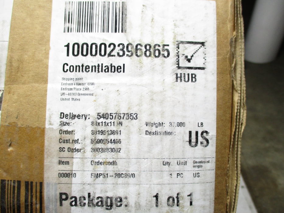 ENDRESS+HAUSER FMP51-20C89/0 NSFS