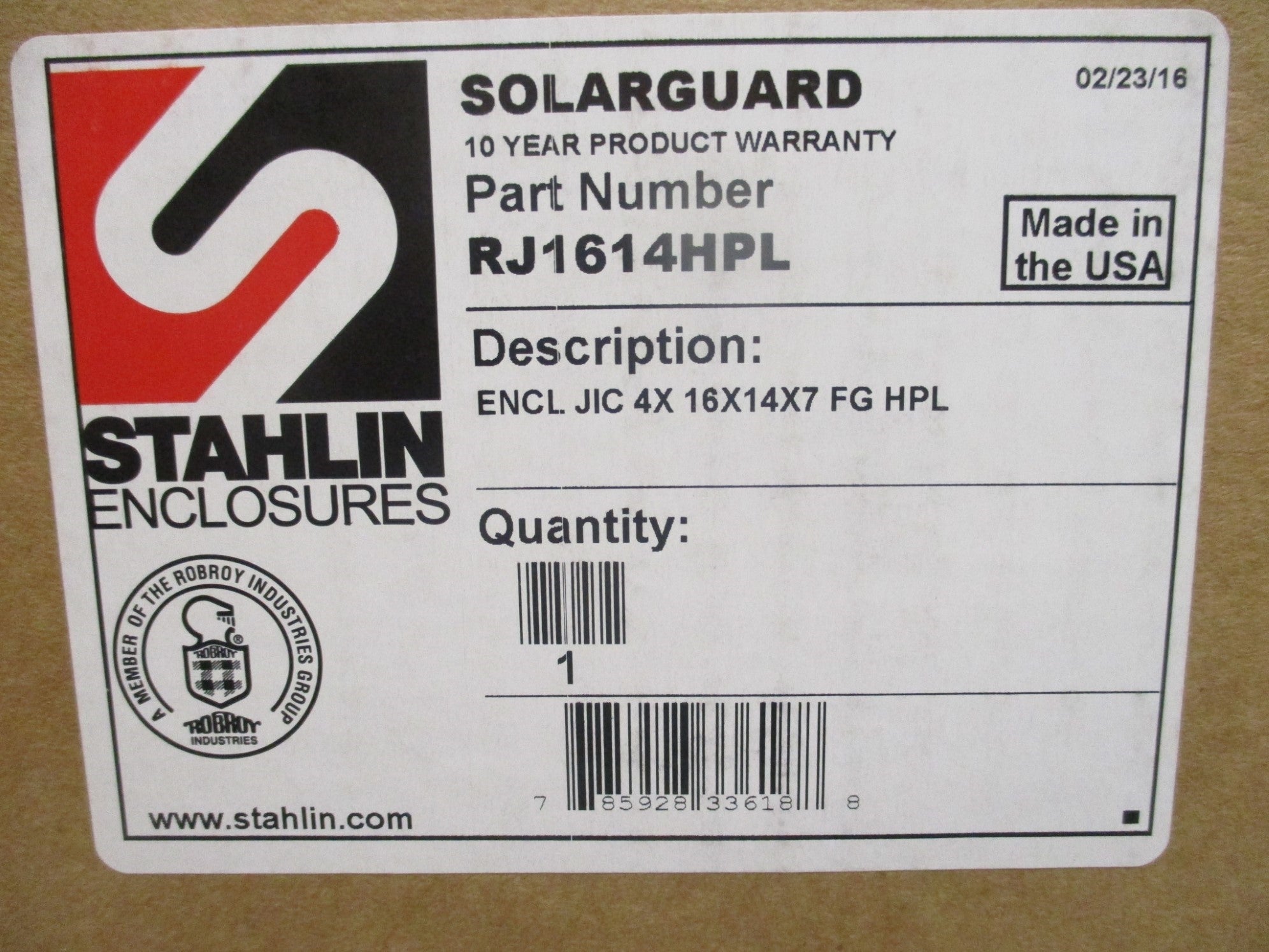STAHLIN RJ1614HPL NSNP