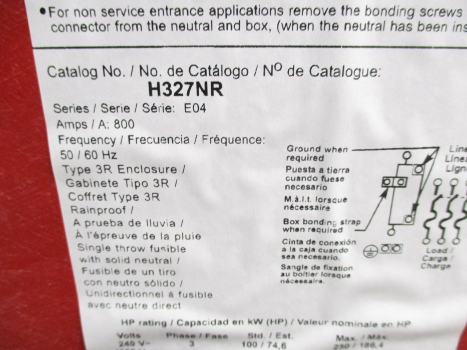 SQUARE D H327NR SER. E04 NSNP