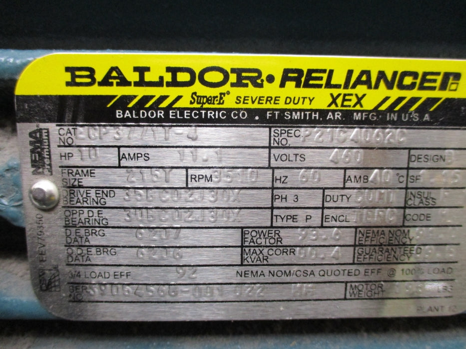 BALDOR ECP3771T-4 P21G4062-17 NSMP