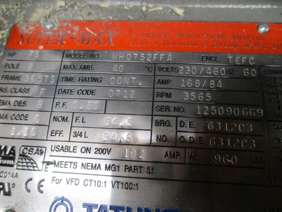 TATUNG WH0752FFA NSMP
