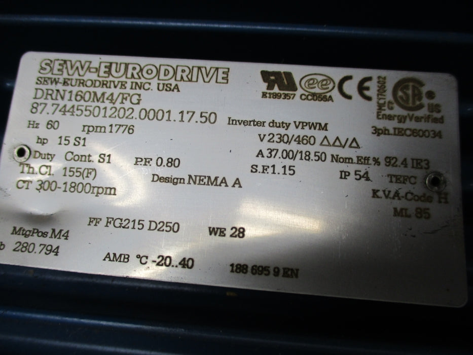SEW-EURODRIVE DRN160M4/FG NSMP