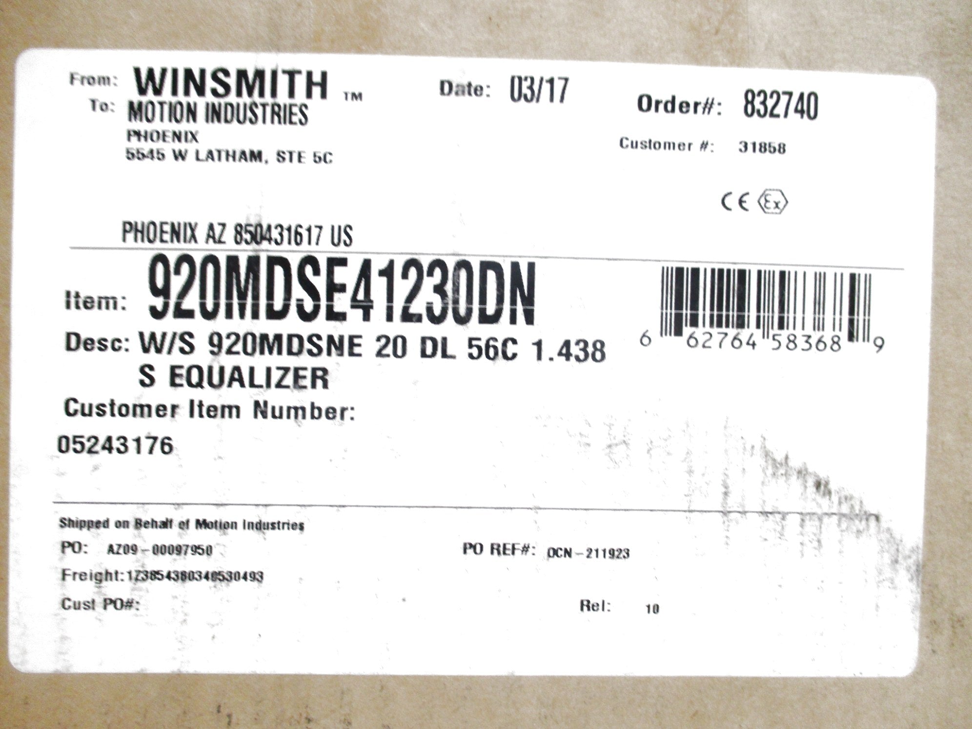 WINSMITH 920MDSE41230DN NSMP