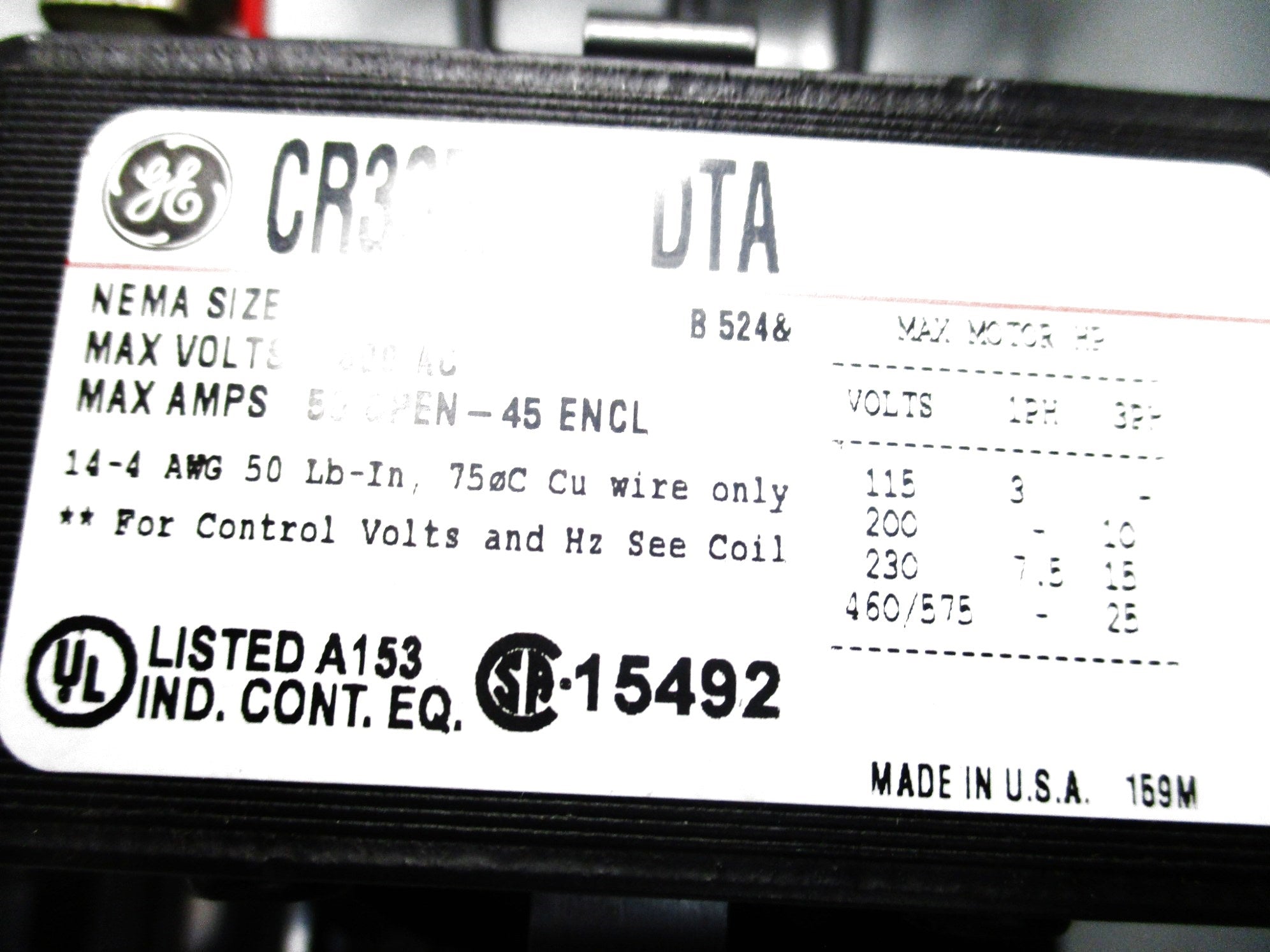 GENERAL ELECTRIC CR341D044BBB1FA (AS PICTURED) NSMP