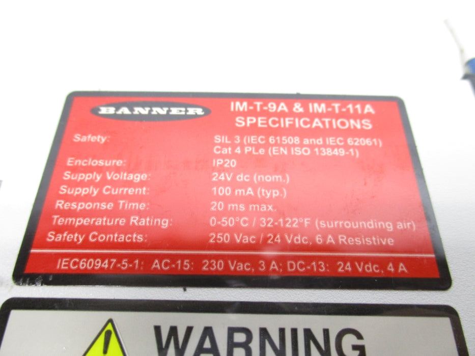 BANNER ENGINEERING IM-T-9A 24VDC 4A UNMP