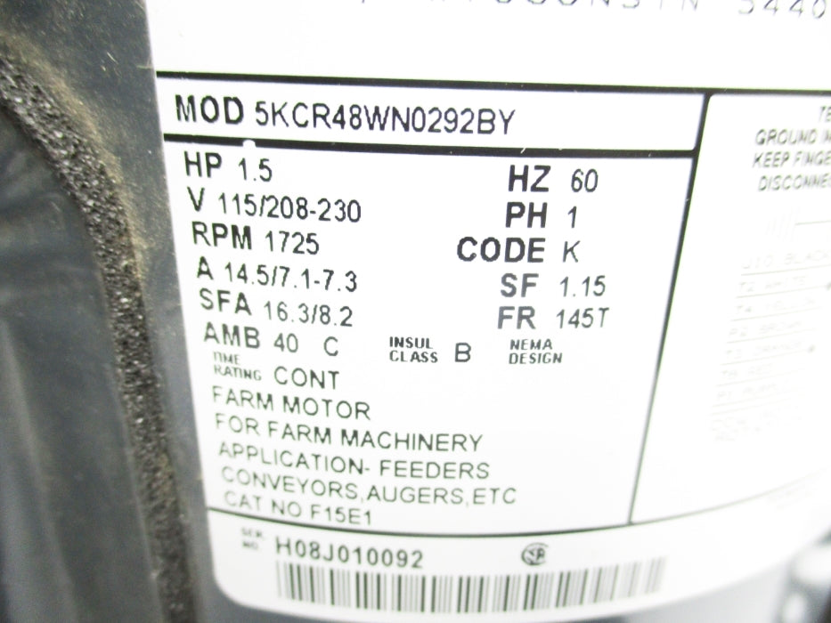 MARATHON ELECTRIC 5KCR48WN0292BY NSNP