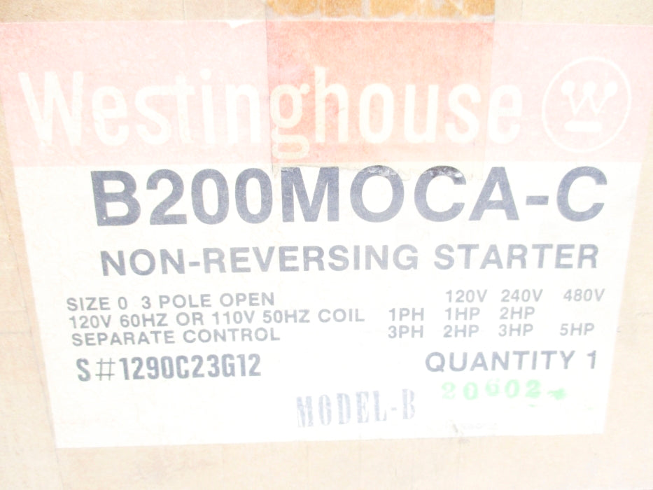 WESTINGHOUSE B200MOCA-C NSMP