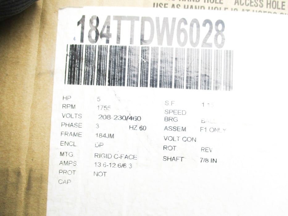 MARATHON ELECTRIC KVE184TTDW8028AA NSMP