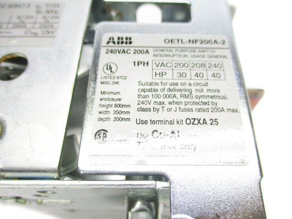 ABB OETL-NF200A-2 NSMP