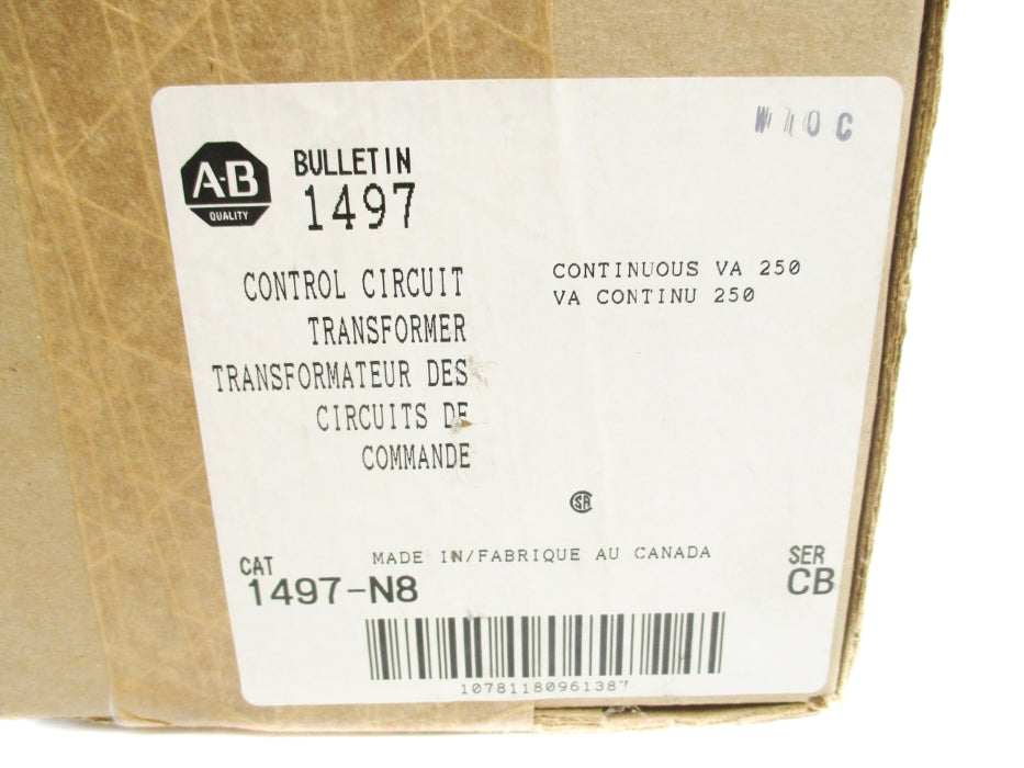 ALLEN BRADLEY 1497-N8 SER. CB 250VA (BR/WH) NSMP