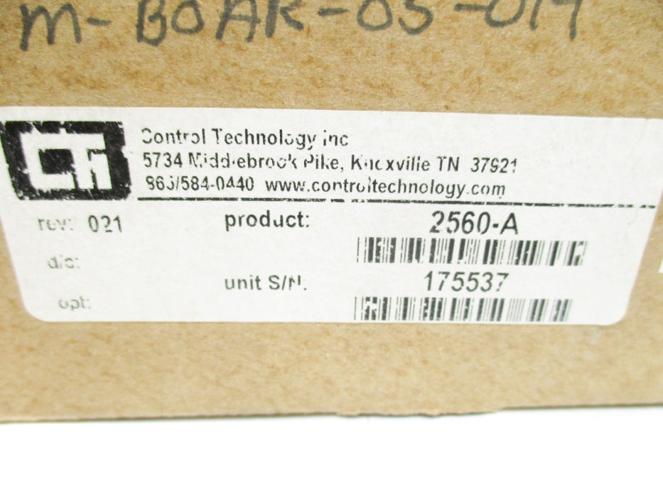 CONTROL TECHNOLOGY 2560-A NSFS