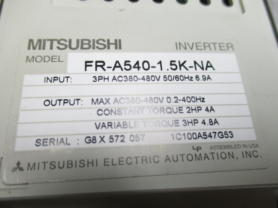 MITSUBISHI FR-A540-1.5K-NA UNMP