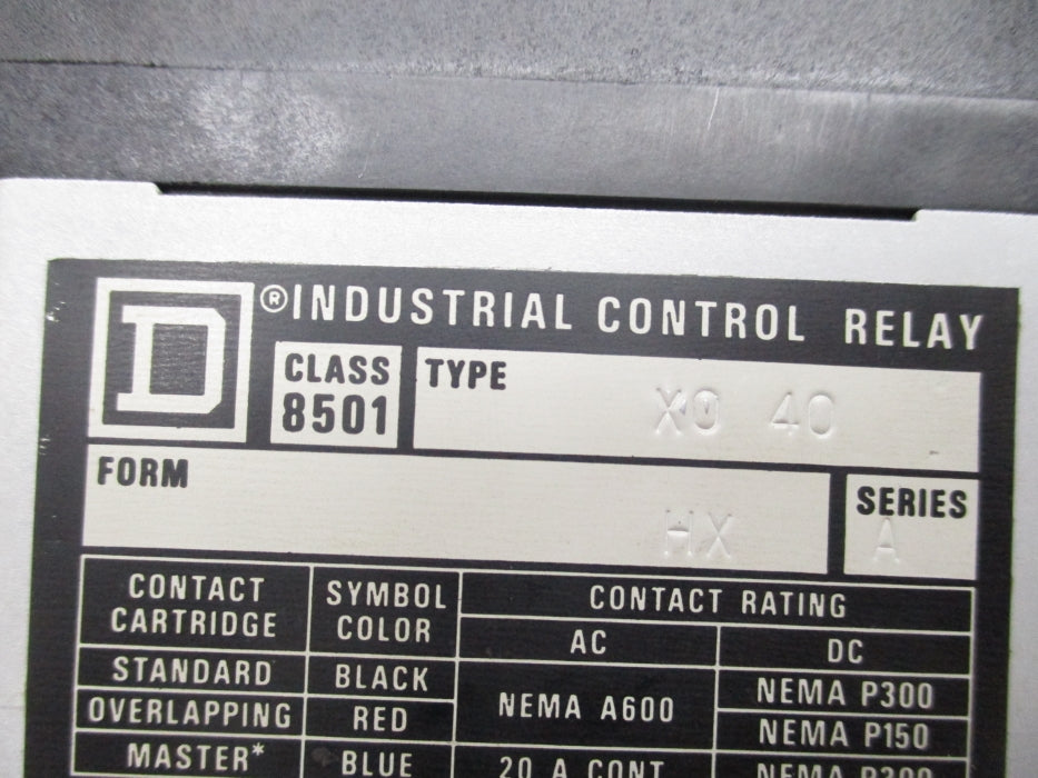 SQUARE D 8501XO40V02 SER. A 110V/50HZ-120V/60HZ NUPI