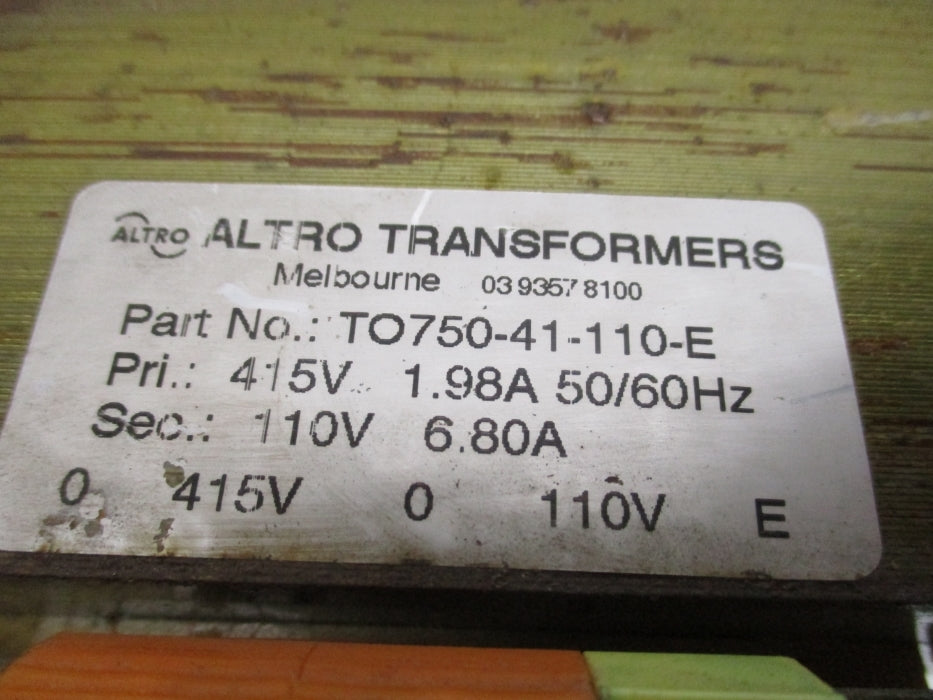 ALTRO TRANSFORMER TO750-41-110-E NSNP
